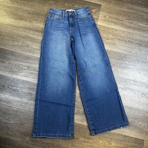 Celebrity Pink Jeans Women’s Size 1 / 25 Wide Leg Dark Distressed Denim